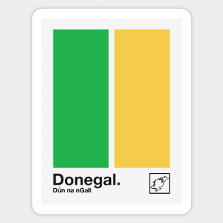 County Donegal / Original Retro Style Minimalist Poster Design Sticker